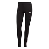 adidas legging woman 3 strisce, leggings donna, black/clear pink, xs