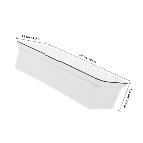 healvian 蓋付きプラスチック製箸収納ボックス 耐久性あるキッチン用カトラリートレイ 一体型箸ケース付き 食器整理に 再利用可能