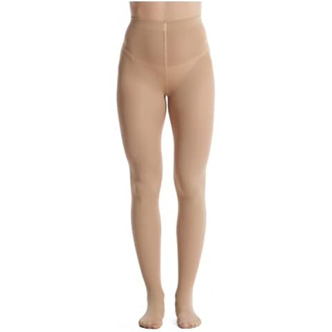 Frola 40D Opaque Tights for Women Soft Silky Solid Color Footed Pantyhose(Medium-Large,Natural) Cover