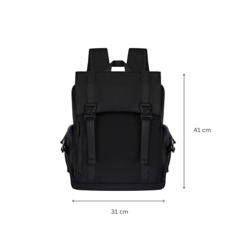 Image of NERTZ Backpack 15.6 Inch | Water-Resistant, Anti-Theft | Lightweight Business & Travel Backpack with Laptop Compartment, Multiple Pockets & Luggage Strap | Office,College & Daily Commute