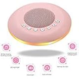 White Noise Machine - Sound Machine with LED Colorful Night Light for Kids Adult - 20 Non-Looping Soothing Sounds Baby Therapy Sound Machine, Built-in Auto-Off Timer & 3 Power Supply Modes(Pink)