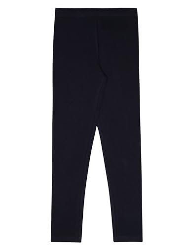Image of BODYCARE Girls Cotton Stretch Leggings, Elastic Waist Ankle Length Leggings for Kids, Soft