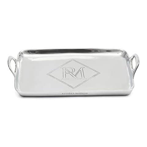 Riviera Maison Kaffeetablett Silber, Tablett klein Aluminium Cover