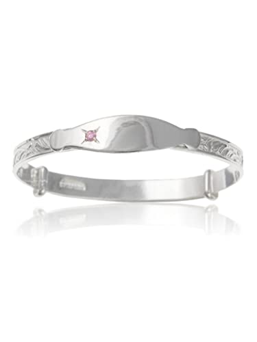 Bracelet jonc extensible argent enfant : bijou ajustable anti-perte