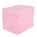 Brrnoo Spugna Esfoliante per Scrub Corpo, Spugna Bagno, 10 Pezzi, per Adulti e Bambini, con Materiale Morbido in PVA, Resistente Agli Strappi, Senza Pelucchi, Facile Pulire (Rosa grande)