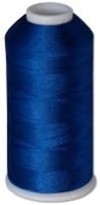 1 Cone of Commercial Polyester Embroidery Thread Kit - Royal Blue P618-5500 Yards - 40wt