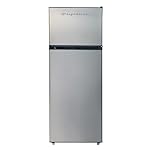 Frigidaire 2 Door Apartment Size Refrigerator with Freezer, 7.5 cu ft, Retro, Silver, Platinum - Image 2
