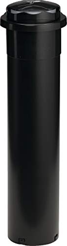 San Jamar Ez-Fit In-Counter Lid Dispenser 8 - 24 Oz Cups for Restaurants, Dining Halls, and Fast Food, Plastic, 6.5 x 26 x 6.5 Inches, Black