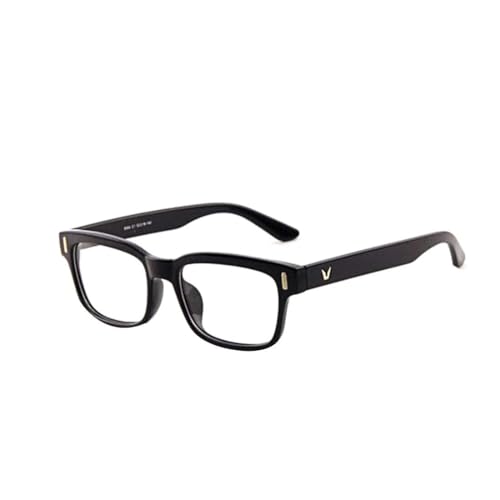 TECH-LINE-DIRECT Black Large Square Frame Glasses Retro Optical Clear Lens Eyeglasses Unisex 2019
