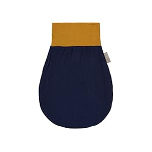 KraftKids Trappelzak mousseline donkerblauw voor de lente / zomer van mousseline katoen verkrijgbaar in twee maten