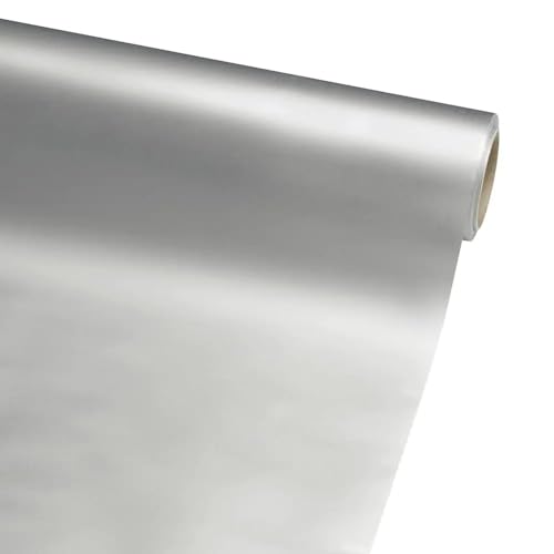 Image of Oasis Frosted Silver Bouquet Wrapping Roll Premium Korean Style Flower Wrap for Fresh Flowers & Gift Packaging Florist Essential Supplies 60 Micron 25 Meter Long