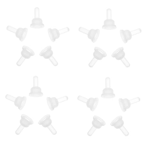 TOYANDONA 40Pcs Silicone Pet Feeding Nipples Durable Rabbit Chinchilla Pacifiers Food Grade Silicone Replacement Nipples for Pets