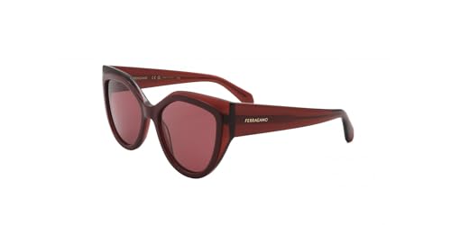 Image of Ferragamo SF2004S Transparent burgundy 53/18/140 WOMAN Sunglasses