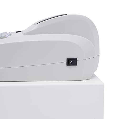 Snkourin Cash Register,Electronic Cash Register With 4 Bill 5 Coin,Removable Tray And Thermal Printer,Multifunction Cash Register For Small Business/Retail/Restaurant,White #TOP5