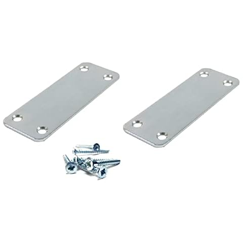 2 pcs x Kitchen Door - Door and Drawer Jointing Connecting Steel Plates + Screws Cover