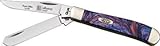 Case Cutlery 9207LP Case Lollipop Corelon Mini Trapper Pocket Knife with Stainless Steel Blades in Pink, Blue, Purple Mixed Corelon