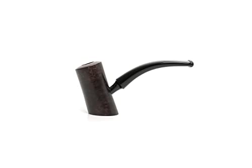 Pipa Savinelli TUSCANIA per sigaro toscano (Liscia) - Pipa Savinelli ideata per sigaro toscano ammezzato e cigarillos - Modello Poker Curvo - Finissaggio Liscio Marrone Scuro