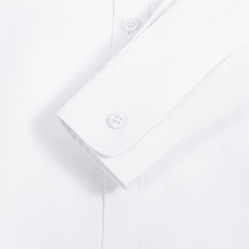 Boys Long Sleeve Dress Shirt and Tie Set Collared Button-Down Uniform Shirts for Kids4