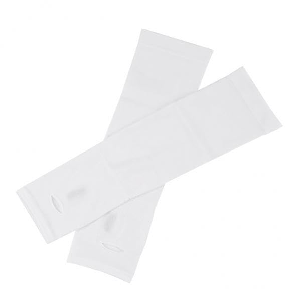 UJEAVETTE® 2x1 Pair Women Men UV Protection Anti Slip Arm Compression Sleeves White-image-7