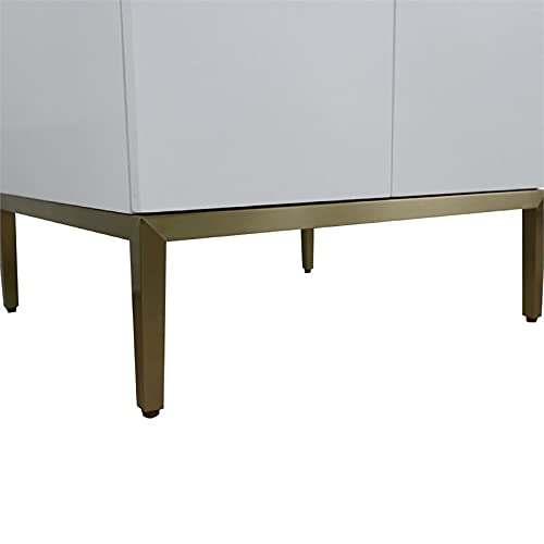 Tivoli 25" Single Oval Sink Solid Wood Vanity In White/Black Galaxy #TOP3
