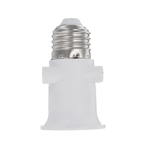 Okaywork Casquillo - Adaptador de zócalo Casquillo e27, Base de zócalo LED, casquillo de lámpara E27,Casquillo Adaptador Eléctrico con Enchufe, Conversión a Zócalo de alimentación y Zócalo E27.