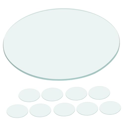 NAMOARLY 10pcs Glassware Lab Utensils Beakers Cover Labs Flat Watch Glasses Experiment Chemistry Beakers Cover Chemistry Beaker Cover Laboratory Watch Glasses Laboratory Cover Transparent