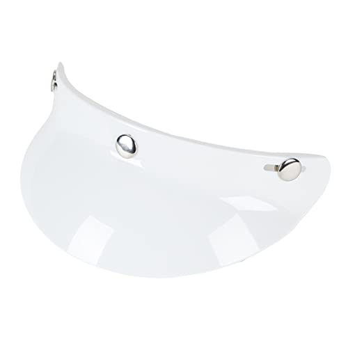 YuWuZhu Helmet visor, 3 Snap-Button Visor Shield Lens 3 Snap-Button Visor Shield Lens Visor Flip Up Wind Shield for Open Face Motorcycle Helmet Red(White)