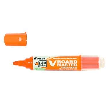 PILOT V Board Master Whiteboard Marker - Orange (Pack of 10)