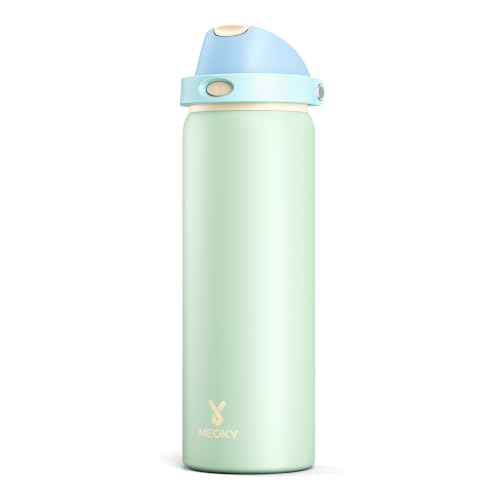 Image of Meoky 32 oz Insulated Stainless Steel Water Bottle with Straw for Gym