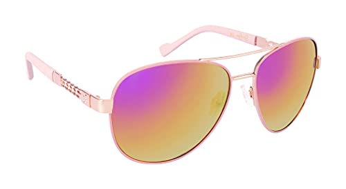 Jessica Simpson Women's J5596 Classic Metal Aviator Pilot Sunglasses with UV400 Protection