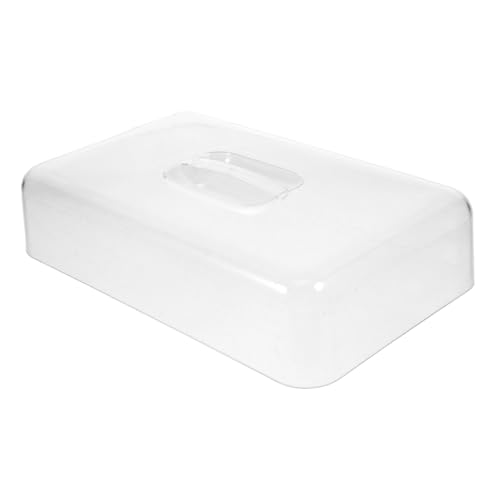 LALADEFIEE Rectangular Cake Cover Acrylic Cake Carrier Lid Food Protector Cover Tent Bread Serving Platter Cheese Dish Holder for Snacks and Appetizers - Cosy Home Interiors LALADEFIEE Rectangular Cake Cover Acrylic Cake Carrier Lid Food Protector Cover Tent Bread Serving Platter Cheese Dish Holder for Snacks and Appetizers