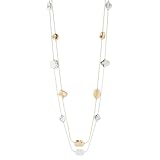 FULU AUTUMN Silver/Gold Long Necklaces for Women Long Statement Double Sweater Chain Birthday Gifts for Her Silver Gold Costume Jewellery(G and S)