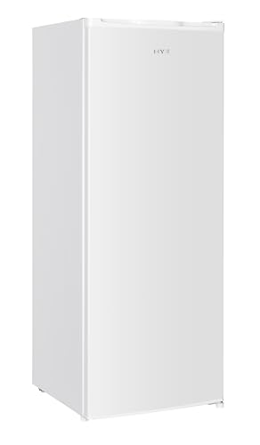HYE Upright Freezer - 168L Capacity 142.6cm Height 54.5cm Height White