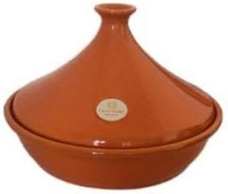 Emile Henry - Tajine in Ceramica, per Forno e fornello Cm. 27 x 27 x 20 Arancio Pumpkin