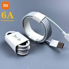Image of Mi USB to Type-C Fast Charging Cable 67W, mi Cable Original Sonic Charge 3.0, 6A, 480Mbps Data Transfer, 1M Sync Cord - Compatible with Mi 9 /10 /11 Pro, Redmi Note 10T /10i /CC9 Pro - White