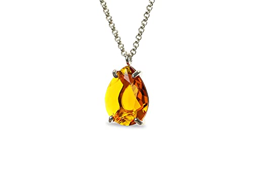 Collier en or citrine jaune Anémone : un bijou artisanal d'exception - 4