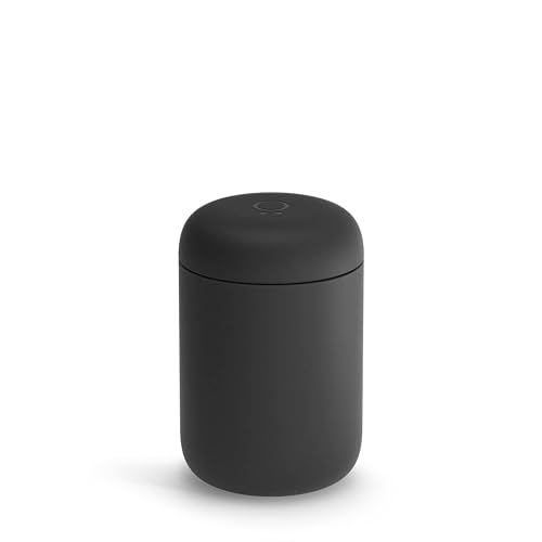 Fellow 12 oz Carter Wide Travel Mug - Wide Mouth Vacuum-Insulated Stainless Steel Coffee Mug - Tea and Coffee Tumbler with Ceramic Interior - Matte Black