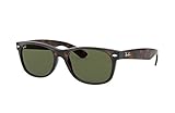 Ray-Ban RB2132 New Wayfarer Sunglasses, Tortoise/Green, 52 mm