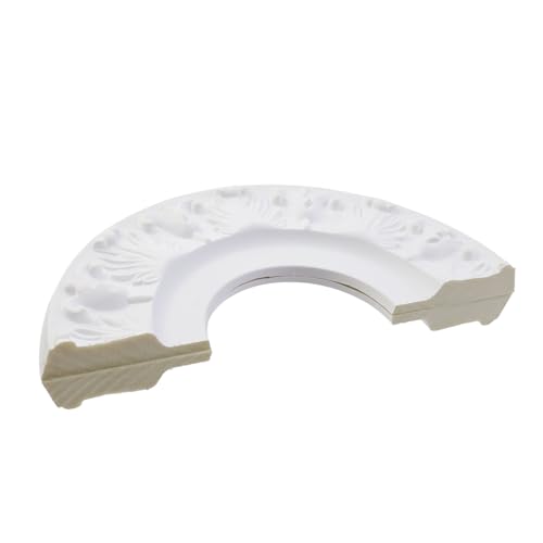 Image of 2PCS White 10.12 inch PU Ceiling Medallion Ring Light Fixtures Ceiling Medallion Ceiling Fan Light Covers for Light Fixtures and Ceiling Fans