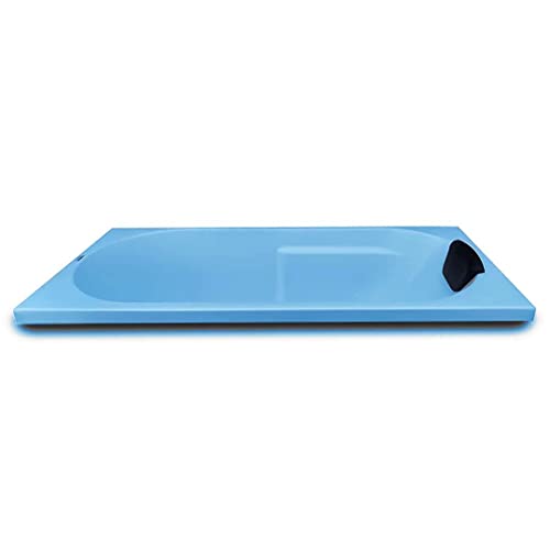 Image of MADONNA Divine Acrylic 5.5 feet Rectangular Fixed Bathtub (with Headrest) - Cyan Blue