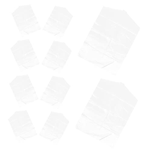 Unomor 10pcs Transparent Clothes Covers for Dry Cleaning Garment Bags with Hanging Design for Home Storage and Clothing Shops Dustproof and Lightweight
