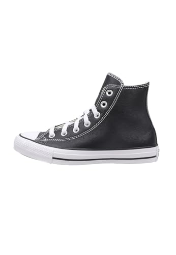 Converse Unisex Chuck Taylor All Star Leather HI, Black, 7.5