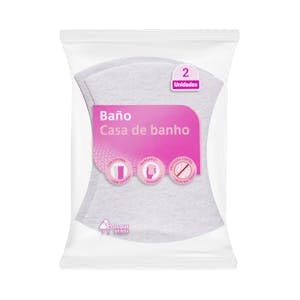 Estropajo baño Bosque Verde Fibra Blanca Paquete 2 ud. Pack 2
