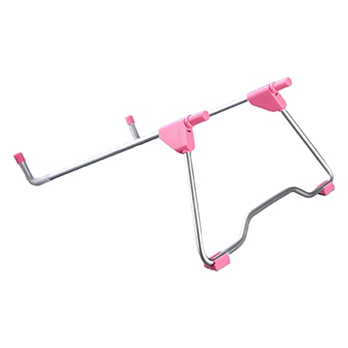 WISHNYMPH Soporte plegable portátil para laptop, soporte de visualización y altura ajustable, 230 x 130 x 15 mm, color rosa