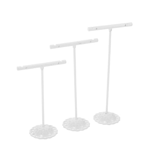SAFIGLE 3 Piezas Soporte para Pendientes de Metal Vintage de Exhibidores T-shape para Joyería Organizador Desmontable para Retail y Fotografía