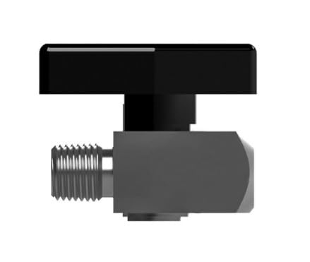 RADWELL Verified Substitute B-4P4T5-SUB 1.0 CV, 1/4 in. MNPT X 1/4 in. FNPT, Brass, Quarter-Turn Instrument Plug Valve, Substitute for SWAGELOK B-4P4T5