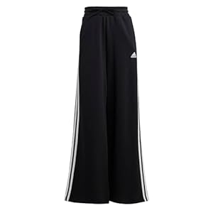 Adidas Damen Essentials 3-Streifen Fleece Wide Pants Schwarz