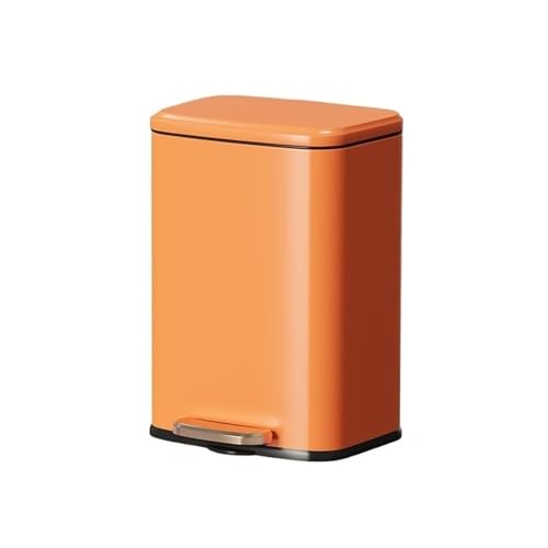 Caneca de basura 9L para reciclaje cocina acero inoxidable naranja