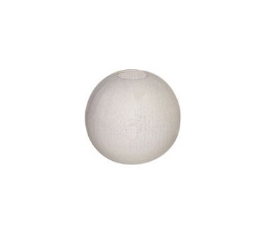 Bulk Buy:Pepperell Round Wood Macrame Craft Beads, 25mm, 1-inch White, 80-pack
