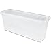 #11 AUFBEWAHRUNGSBOX - für 36 DVDs - Aufbewahrungsbox mit Deckel 1 Stück - 60x20x25cm - transparent klar - stapelbar - Kunststoff Box Stapelkiste Unterbettkommode Büro